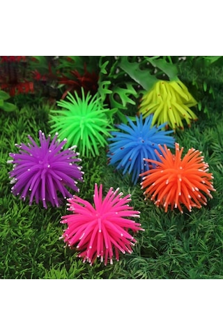 Sones Akvaryum Makaleleri Dekorasyon Tpr Simülasyon Deniz Kestanesi Topu Mercan Noktalı, Boyut: L, Çap: 13cm