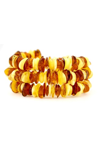 Kehribar Bileklik Amorf Tasarım Ambergold Blk23-126 Çok Renkli