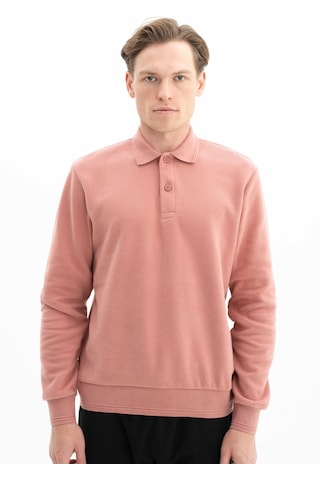 AR-MA Arma Erkek Regular Fit Kazak Selanik Kumaş Polo Yaka Düğmeli Sweatshirt Kazak 001