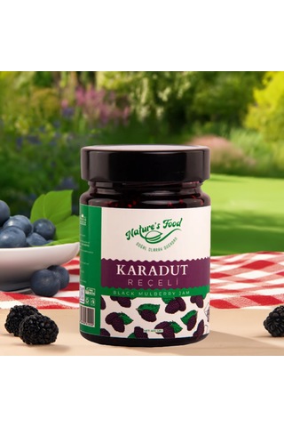 Karadut Reçeli Premium Series 400gr %65 Karadut Doğal İçerik Doğal Tat Nature's Food