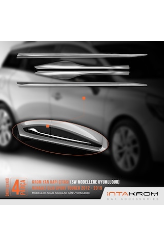 Renault Clio 4 Sport Tourer Krom Yan Kapı Çıtası 2012-2021