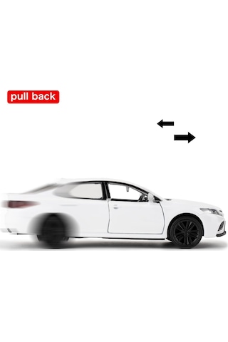 Uzak Doğu Serisi Toyota Camry Beyaz Açılır Kapılar Diecast Çek Bırak Metal Model Araba 11 Cm 1:32