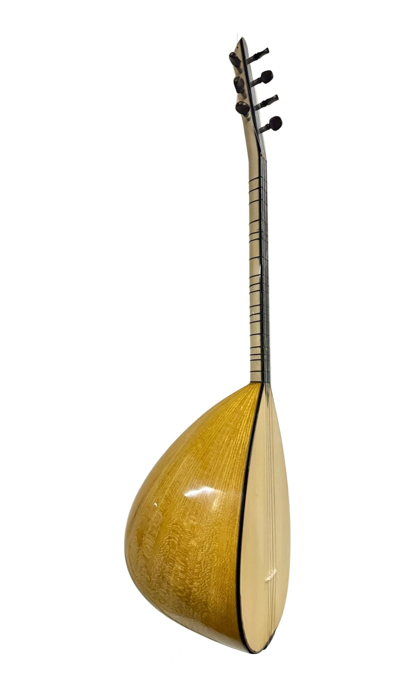 Ms Müzik El Yapımı Kısa Sap Bağlama Yaprak Dut 38 Tekne