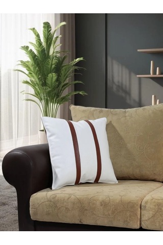 Premium Çift Taraflı Taba Beyaz Deri Kırlent Kılıfı/ev Ve Ofis Için 45x45cm Kırlent Kılıfı Çok Renkli
