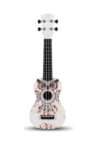 Soprano Ukulele Baykuş Desenli