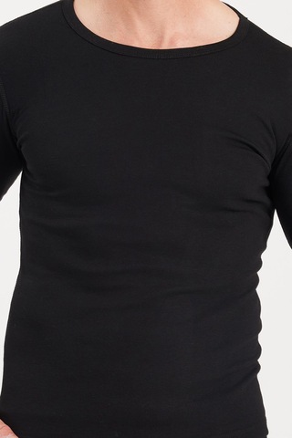 Tudors Erkek Slim Fit Dar Kesim Bisiklet Yaka Siyah Termal Alt Üst Takım-41730 SiYAH