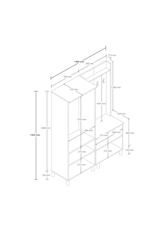 Set 5084-5072 Rapsody 6 Kapaklı Membran 9 Askılı Bohem Portmant