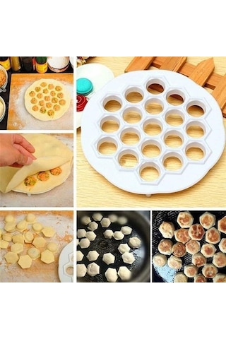 Buffer 61 Bölmeli Petek Şekilli Pratik Mantı Kesici Açma Kalıbı Mantımatik Çok Renkli