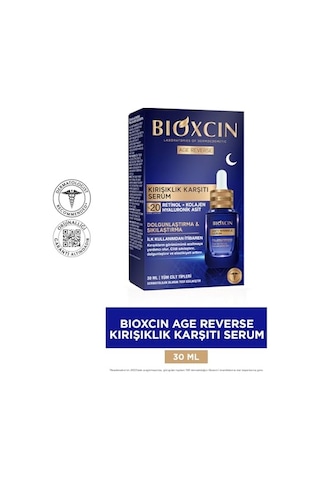 Bioxcin Age Reverse Gece Serumu 30 Ml %20 Retinol, Kolajen, Hyaluronik Asit Ve Bitkisel Kompleks İçerikli Kırışıklık Karşıtı Ve Sıkılaştırıcı Cilt Serumu