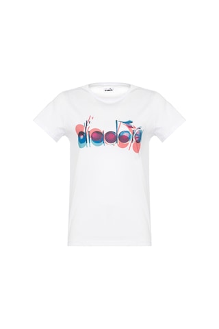 Diadora Ss T-shırt Iconıc Beyaz Kadın Kısa Kol T-shirt 000000000101157315 Beyaz