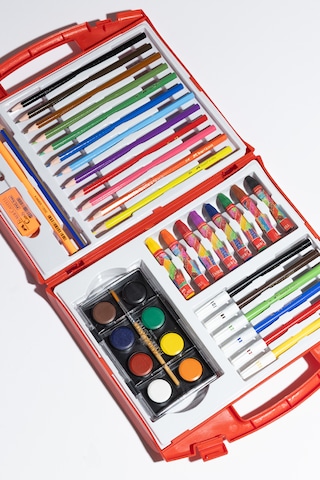 Faber-Castell Boyama Çantası, 36 Parça,Boya Kalemi,Suluboya,Pastel ve Keçeli Kalem, Kalemtıraş, Silgi,kurşun Kalem