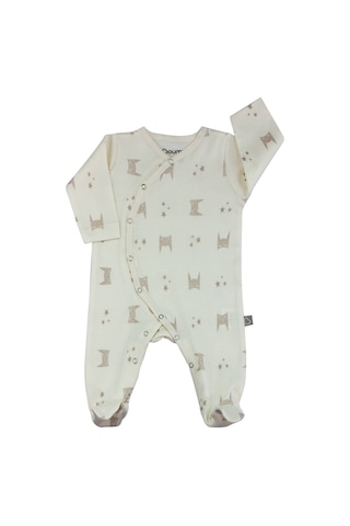 Boumini Bebek Patikli Bebek Tulumu I Am Batman Krem Krem