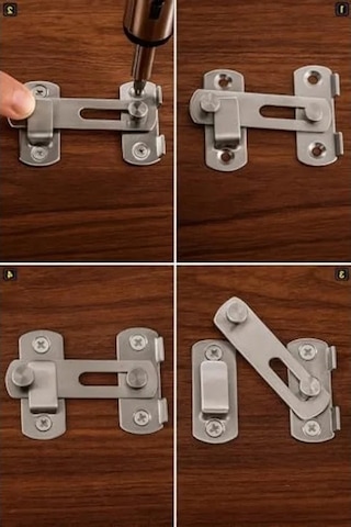 Metal Mandallı Kapı Kilidi, Kolay Montaj Ve Güvenli Mekanizma -