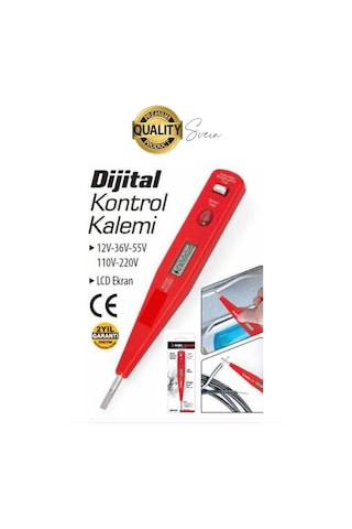 Premium Dijital Ekranlı Kontrol Kalemi Temaslı Temassız Voltaj Test Aleti Elektrik Akım Cihazı