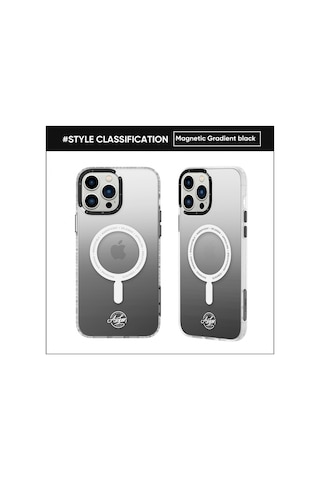 Rock Apple Uyumlu iPhone 14 Plus Amber Serisi Magsafe Kılıf Siyah Siyah