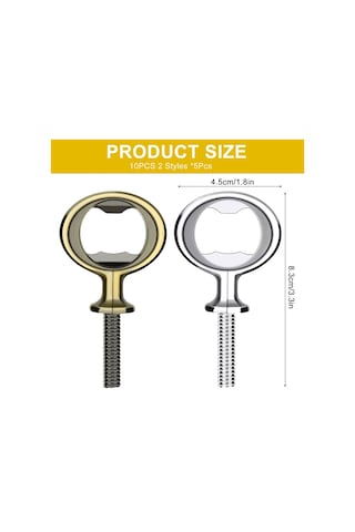 Gatherco 10 Adet Şişe Açacağı Boş Dıy Bira Şişe Açacağı Paslanmaz Çelik Düz Şişe Açacağı Ek Parçaları Kiti Bira Açacağı Donanımı Diğer