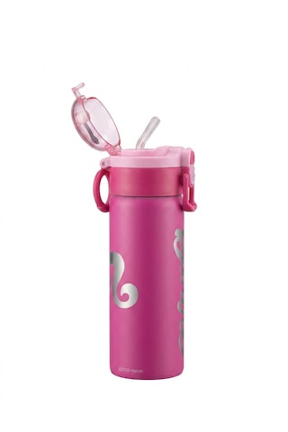 Barbie Çift Fonksiyon Kapaklı Çelik Matara 600ml .