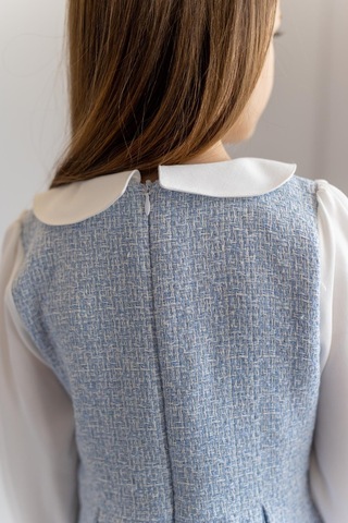 Zeyland Kız Çocuk Tüvit Elbise-mavı Mavi