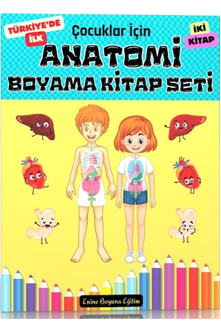 Çocuklar İçin Anatomi Boyama Kitap Seti 2 Süper Kitap
