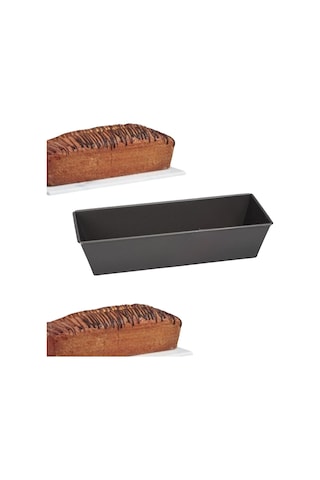 Yapışmaz Dikdörtgen Baton Kek Ve Ekmek Kalıbı 30 Cm Uzunluk, Dayanıklı Metal, Fırın Dostu, Profesyonel Kullanıma Uygun, Siyah Sku: Smg8690010550705 Açık Gri