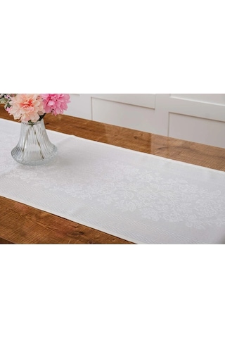 Lola Jakar Polyester Kumaş Krem Runner 45x150 Cm 1412 Krem