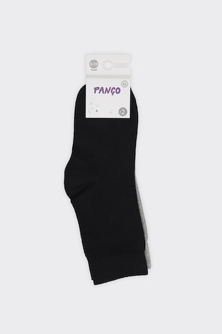 Panço Unisex Çocuk 2'li Basic Gri-siyah Soket Çorap