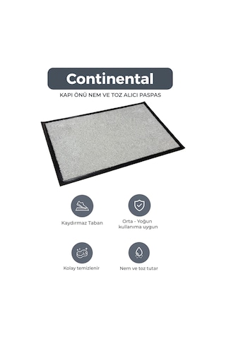 Continental Nem Alıcı Paspas Kapı Önü Paspası gri