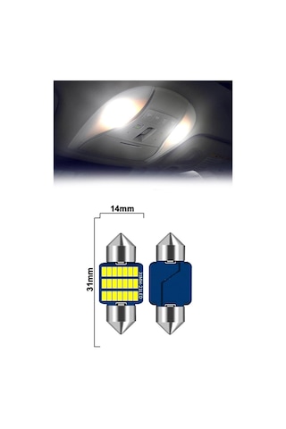 Mega Oto Market Sofit Led Canbus 31mm Iç Aydınlatma Plaka Lamba T10 21 Led 2 Adet