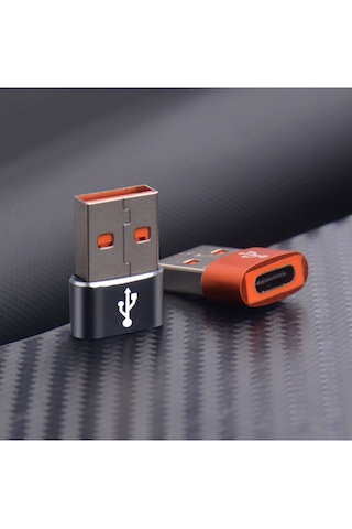 6a Tip C - Usb 3.0 Otg Adaptör Usb C Dişi - Usb Erkek Dönüştürücü, Siyah Çevirici