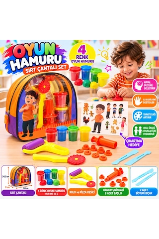 6717 Oyun Hamur Set Gupi Sırt Çnt 4x50gr Gup Turuncu