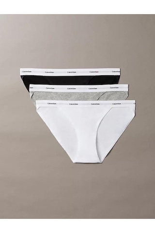 Kadın Pamuklu Slim Fit Beli Elastik Bantlı 3'lü Siyah-beyaz Boxer Lv00qd5309-6h3-13930