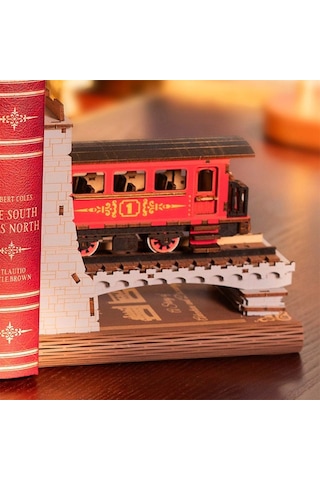 Rolife Tge01 Century Train Kitap Köşesi Book Nook Dıy Minyatür Maket Model Seti Mini Dollhouse 3d Model Kit Detaylı Dekoratif Hobi Seti 3d Puzzle Tiny House
