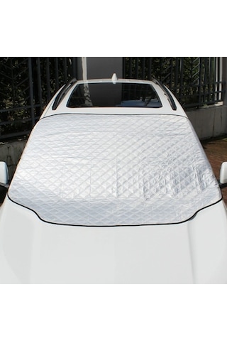 Dianziye Araç Cam Koruyucu Örtü - Peva Aluminyum Folyo + Pamuk, 142x120cm, Dört Mevsim Kullanıma Uygun, Toz Ve Güneşten Koruma, Kışta Kar Engeli