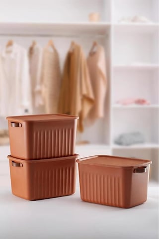 3 Adet Modern Kapaklı Saklama Kutusu Seti -15 Litre Turuncu -taşınabilir Kulplu, Dolap İçi Düzenleyici, Çok Amaçlı Organizer Kutu, Oyuncak & Kıyafet Kutusu Sku: Smg8690010174000 Açık Ahşap