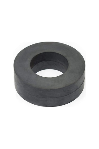 Y35 Kalite Ferrit Kömür Delikli Halka Mıknatıs - 100x60x15 Mm