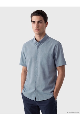 Lcwaıkıkı Classic Mavi Regular Fit Erkek Gömlek