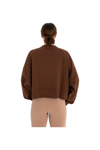 Inguz Organik Pamuk Oversize Sweatshirt Kahverengi
