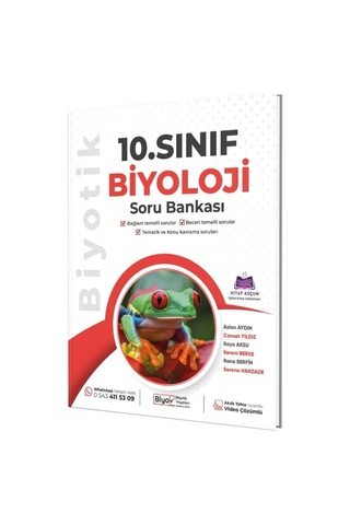 Biyotik Yayınları 10.sınıf Maarif Model Biyoloji Konu Anlatım Föyleri Ve 10.sınıf Maarif Model Biyoloji Soru Bankası Set 2 Kitap