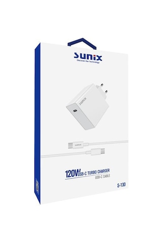 Sunix 120w Usb-c Turbo Hızlı Şarj Aleti S-130