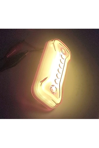 6 Adet Neon Ledli Mercekli Yan Dorse Lambası 12-24 Volt Turuncu
