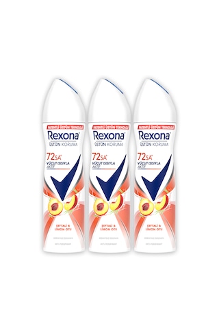 Rexona Şeftali & Limon Otu Kadın Sprey Deodorant 3x150 ML