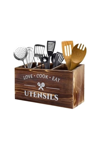 Tongxida Bosphorusboutique Mutfak Masa Kutusu Kaşık Kaplama Kahverengi Hqgoodstore Ev Depolama Çatal Bıçak Ao Ahşap Vh Kahvere Kahverengi