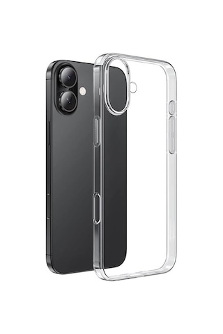 Apple İle Uyumlu Apple iPhone 16 Kılıf Zore Süper Silikon Kapak Şeffaf