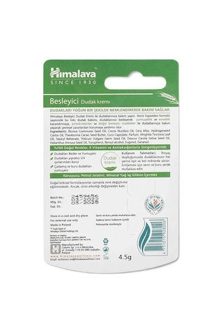 Himalaya Buğday Tohum Yağı İçerikli Besleyici Dudak Bakım Kremi 3 x 4.5 G