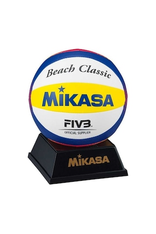 Mikasa Sentetik Deri Mini Plaj Voleybol Topu Bv1.550c Sarı - Mavi