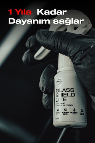 Nasiol Glasshield Lite Nano Yağmur Kaydırıcı Cam Yüzey Seramik Kaplama Spreyi 1 Yıl Dayanım 50 ML