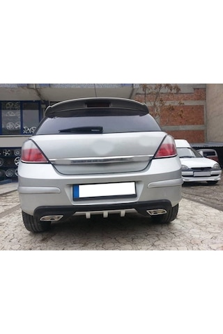 Opel Astra H Uyumlu Body Kit Difüzör 2 Çıkış Gri Kare