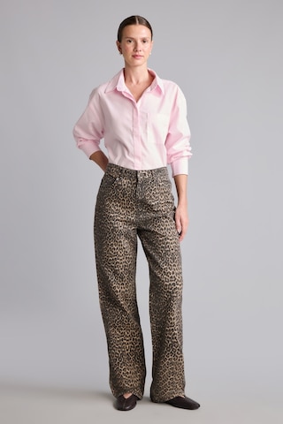 Defacto Leopar Desenli Straight Fit Cepli Normal Bel Uzun Gabardin Pantolon I8221ax26wnbn341 Kahve-bn341
