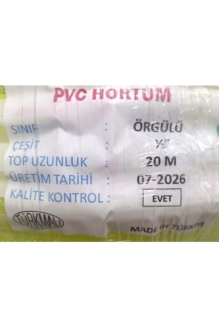 Sulama Hortumu 1/2" Market Tipi 1. Kalite Örgülü 20 Mt Top