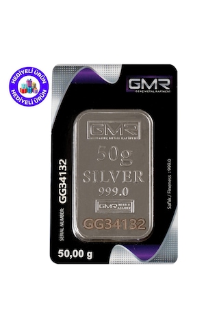 E-gümüş 50gr. Külçe Gümüş